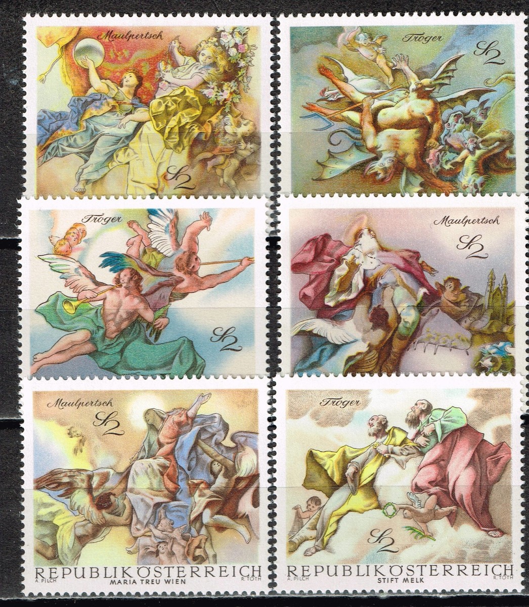 Masterpieces of the Österreichische Austria Arts Famous Paintings Vienna collection 1968 MNH set | eBay
