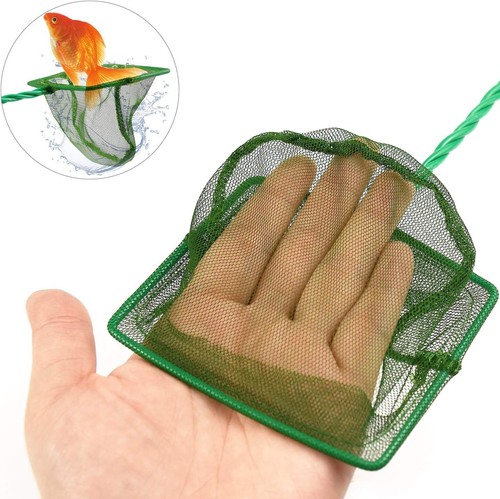 4 Aquarium Fish Net 4"in Quick Catch Mesh Nylon Fishing Nets Plastic Handle - Picture 6 of 11