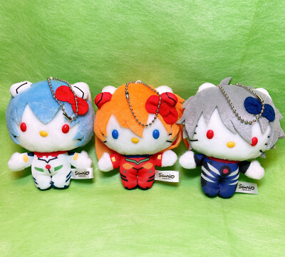 希少　EVANGELION×HELLO KITTY　ぷっくりマスコット ２個 EVANGELION×HELLO KITTY ぷっくりマスコット 2個セット