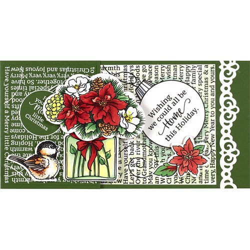 Stampendous SLIM ORNAMENT TEXT Cling Rubber Stamp 3.75" X 8.25" Background - Picture 2 of 4