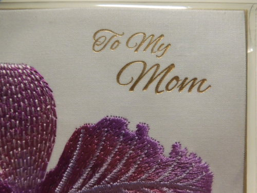 1 Card Niquea.d Mother's Day Beautiful Embroidered Orchid - Picture 2 of 7