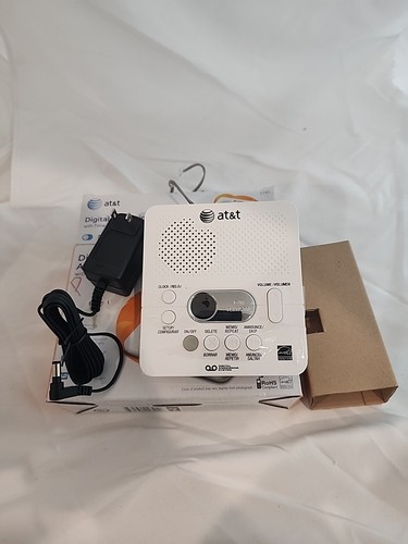 AT&T 1740 Digital Answering Machine System 60 Minutes Recording Time/Date Stamp - Zdjęcie 6 z 7
