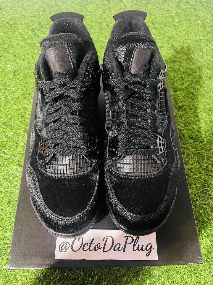 Nike Air Jordan 4 Retro Golf Gato Negro Hombres Tallas CU9981-001 (Grado B) Foto 2 de 4
