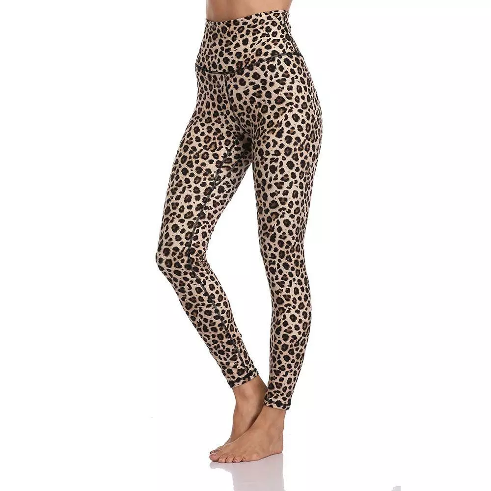 Colorfulkoala Women's High Waisted Leopard Leggings Full Length