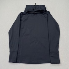 Athleta High Neck Women's Sweatshirt Size Small Black Thumb Holes