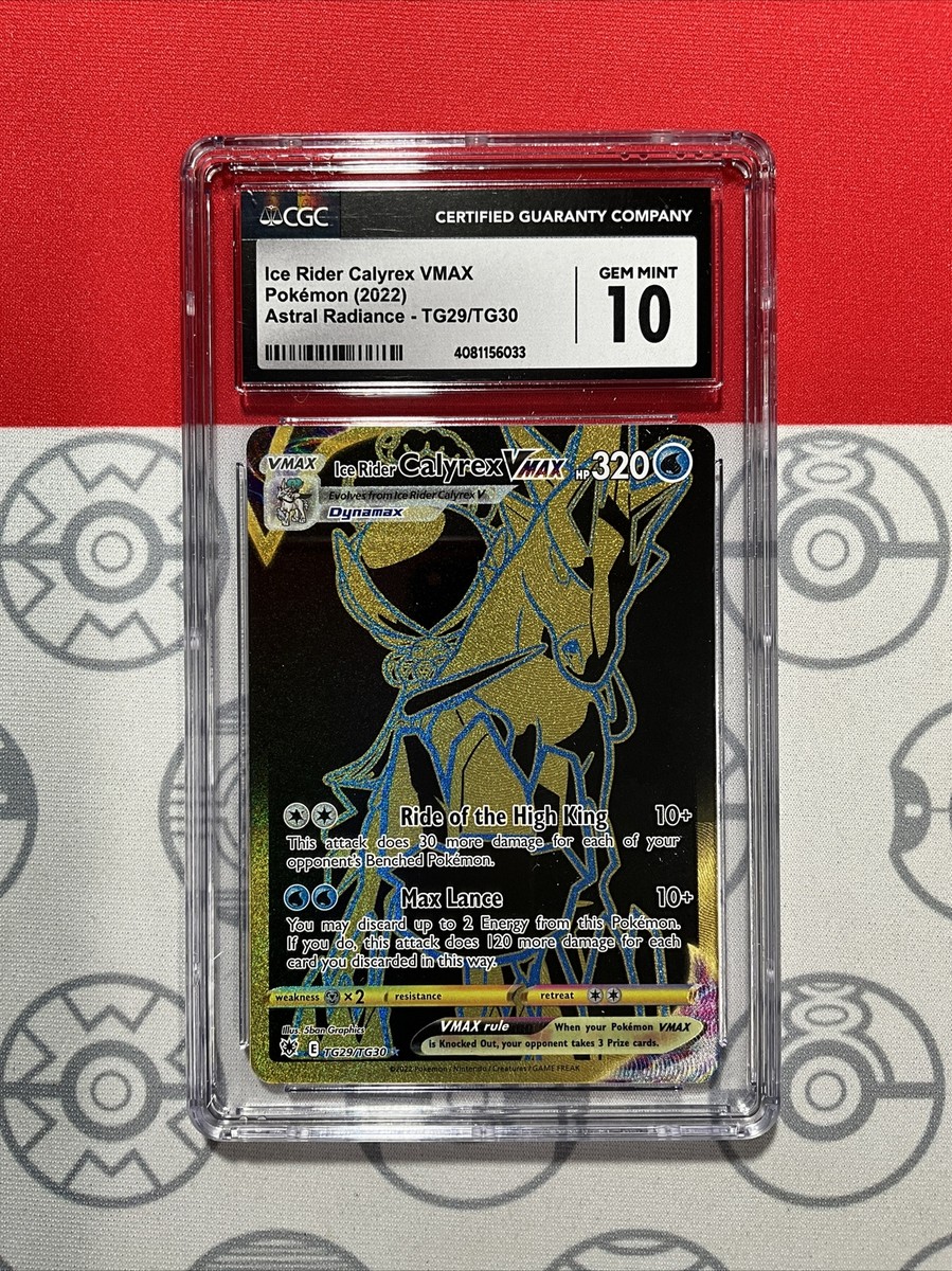 NEW CGC 10 GEM Ice Rider Calyrex VMAX TG29 Secret Astral NEW CGC 10 GEM Ice Rider Calyrex VMAX TG29 Secret Astral