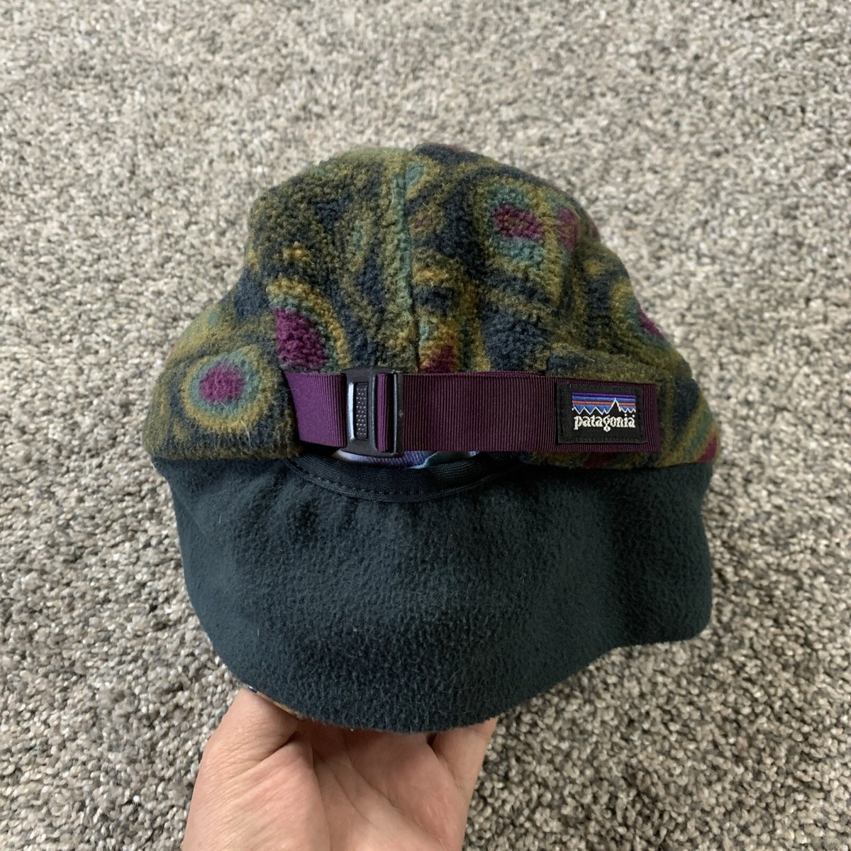 Patagonia Duckbill Hat Vintage 90s Synchilla Fleece Earflap Made