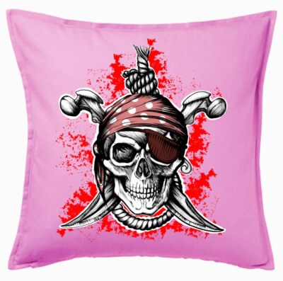 Kissenbezug Pink Piraten - Seeräuber - Räuber - Dolch - Jack - Karibik in 600374
