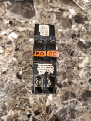 FPE Federal Pacific Breaker 50 Amp 2 Pole Stab-Lok Type NC (Thin