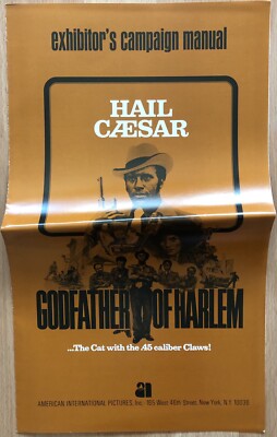 GODFATHER OF HARLEM 1973 ORIGINAL U.S. PRESSBOOK NEAR MINT