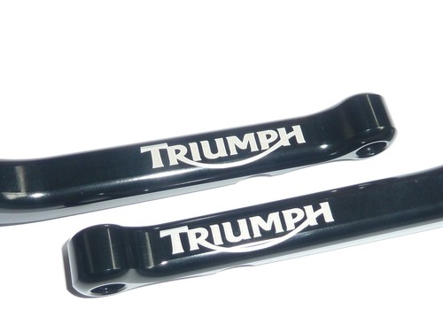 Triumph SCRAMBLER 900 2022-2025 LONG BLACK BRAKE AND CLUTCH LEVER SET engraved - Picture 3 of 7