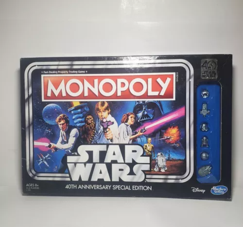 Monopoly Star Wars 40th Anniversary Special Edition Family Board Game Complete