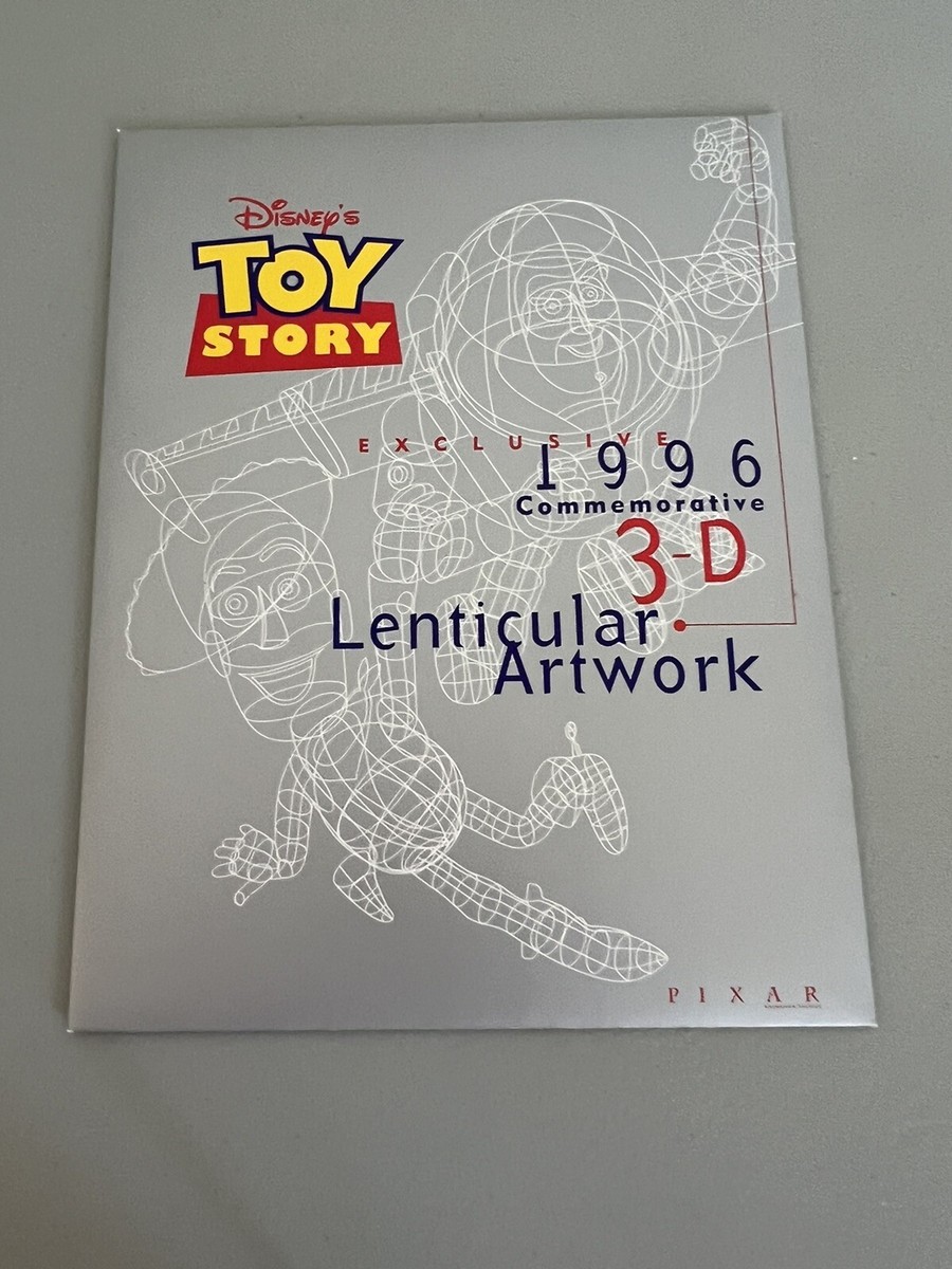 TOY STORY Woody Buzz Lightyear 3D Lenticular Art & Book 1996