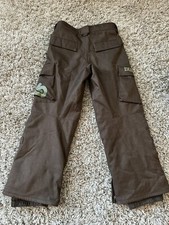 Burton ski snowboard pants Brown dry ride sz 10-12 EEUC