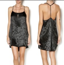 Show Me Your MuMu Black Textured Satin Ducky Dress Womens Sz M