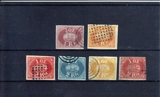 PERU  1857  6 STAMPS  PROOF? REPRINTS? FAKES?