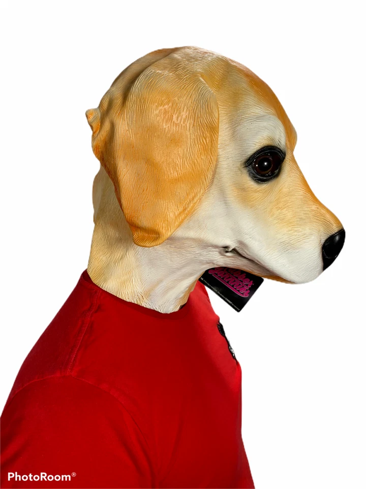 Labrador Golden Masque Latex Animal Chien Accessoire Costume Canin Lab Chiot - Photo 4/4