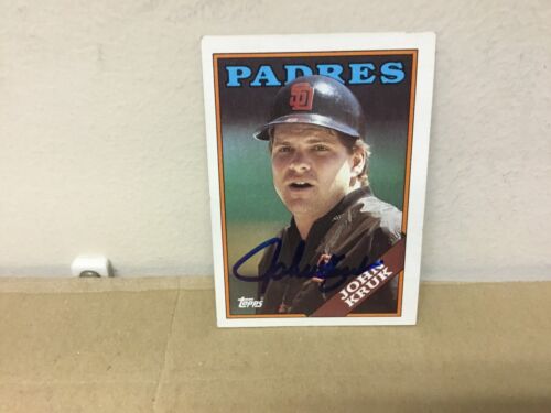 John Kruk Autographed Card - 1988 Topps Baseball - San Diego Padres