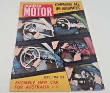Sep 1961 MODERN MOTOR Magazine Rambler Volvo Peugeot 403 Automatics XK EK Royal