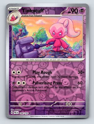 Stage 1 Tinkatuff HP 90 Play Rough Pulverizing Press Rarity Purple