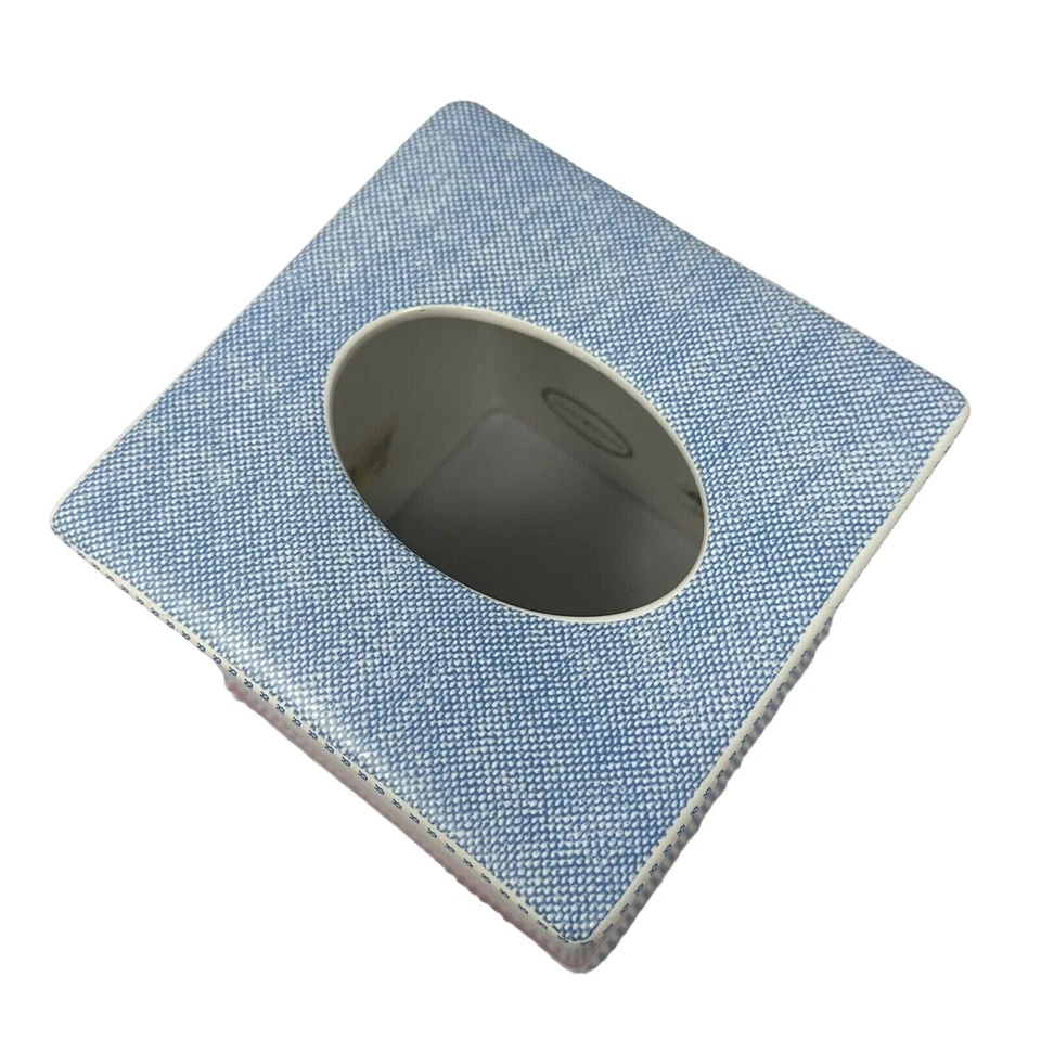 Juego de baño Tommy Hilfiger cubierta de pañuelos jabonera taza 2006 rosa azul plata Foto 4 de 4