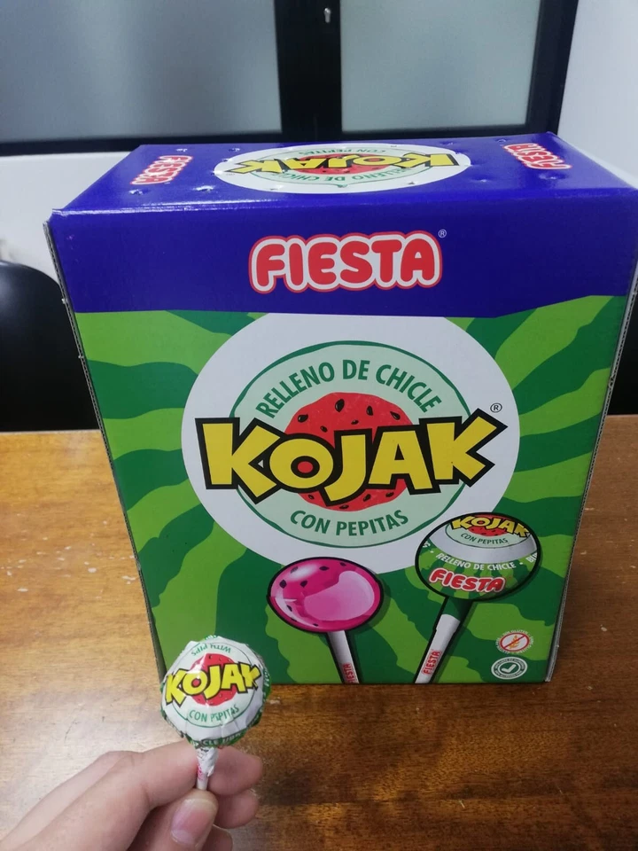 Kojak Fiesta Sandia Chupa Chicle 100 Unidades - Imagen 2 de 2