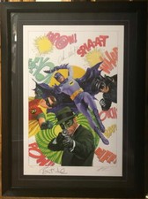 BATMAN '66 MEETS GREEN HORNET Giclee PRINT #33/250 Signed ADAM WEST ROSS COA 