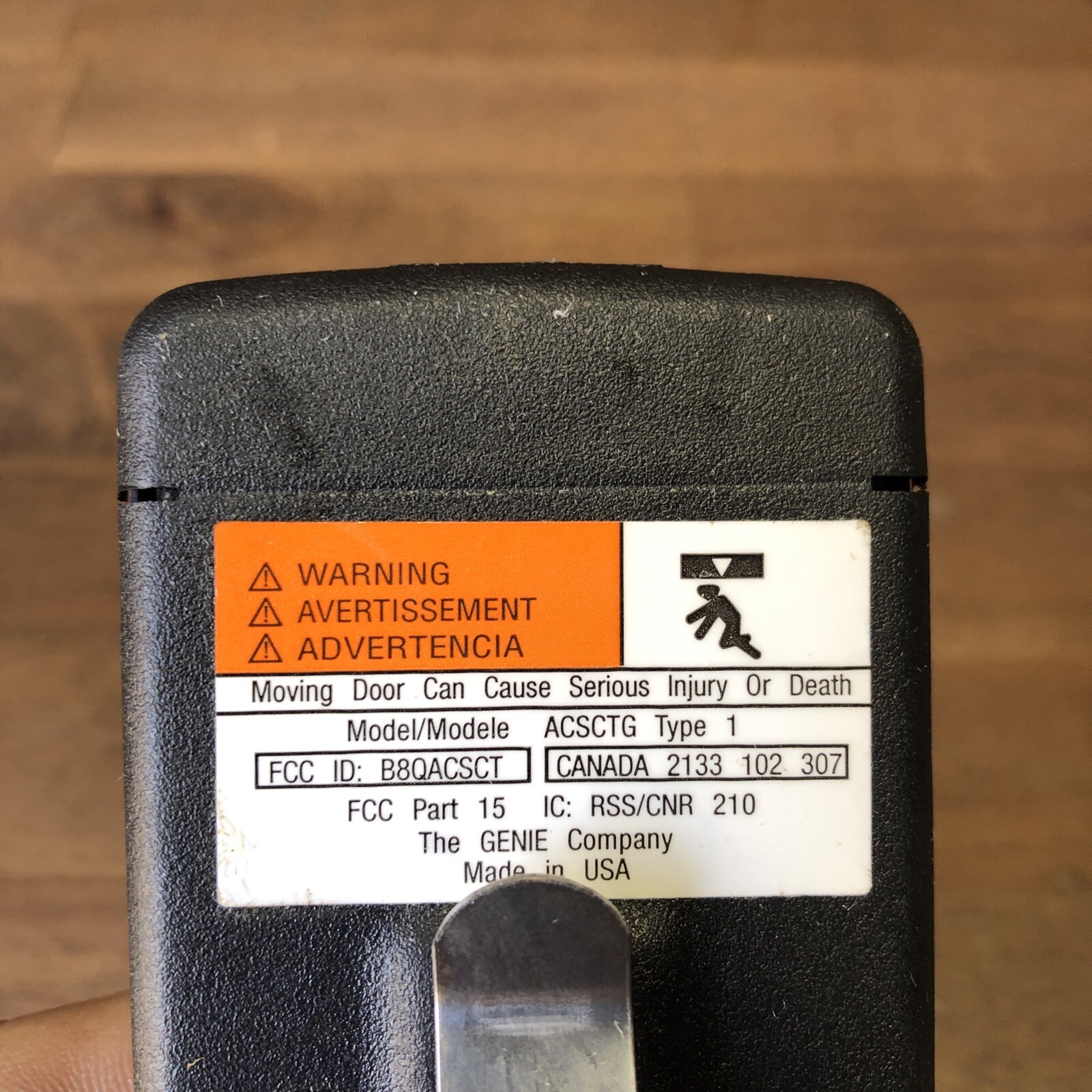 Genuine GENIE Intellicode ACSCTG Type 1 Garage Door Opener 1Button