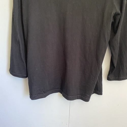 Ebony NZ 100% Merino Wool Long Sleeve Ladies Top Size 8 Everyday Winter Staple - Picture 3 of 13
