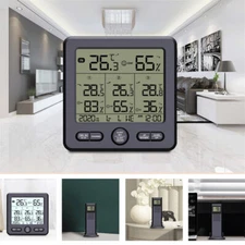 Digital LCD Hygrometer Humidity Indoor Outdoor Thermometer Temperature Monitor