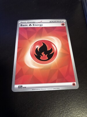 Pokemon Fire Energy Card - SVE 010 - Stain Glass Pattern Stellar