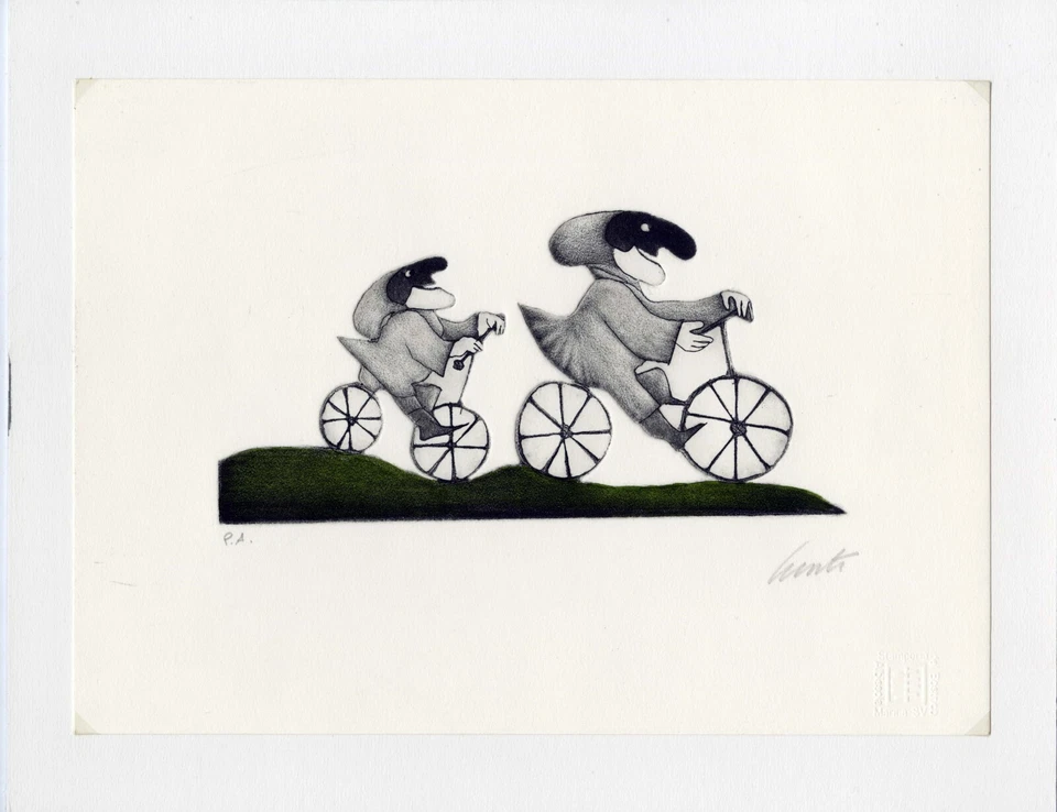 LUZZATI EMANUELE -LELE " PULCINELLA bis", 1995 circa -Acquaforte e acquatinta - Immagine 2 di 4