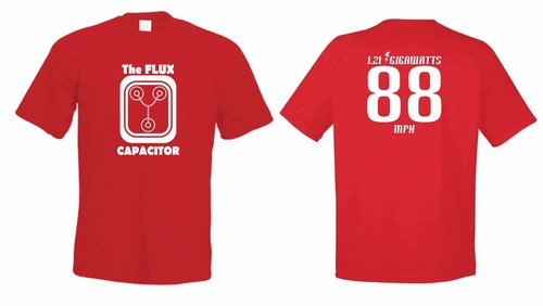 BACK TO THE FUTURE T SHIRT  Delorean FLUX CAPACITOR T-Shirts Mens Marty McFly - Picture 10 of 13