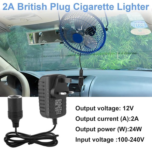 Inverter di Alimentazione Auto, Adattatore Spina Auto a Spina UK Presa 240V 2A AC Rete a 12V - Foto 4 di 5