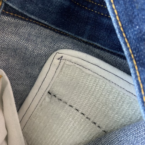 Vintage GWG Red Strap Jeans Work Pants Fire Resistant 35 X 30 Denim - Picture 11 of 11