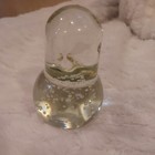 Vintage NORCREST Clear Crystal Bubble Glass BABY BIRD Figurine MCM Paperweight — photo 2