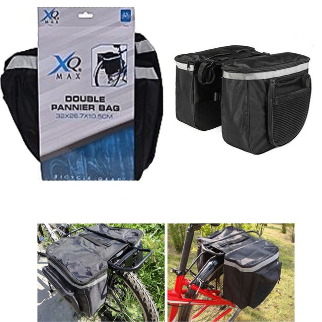 Universal Double Bicycle Pannier Bag Multipurpose Waterproof Fits All
