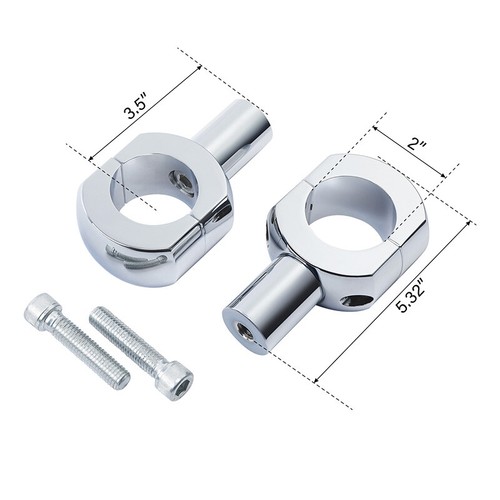 14'' Rise 2" Hanger 3.5'' Risers HandleBar Fit For Harley Softail Slim Low Rider - Bild 3 von 13