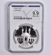 Proof 9.9 1984-S Olympics Commemorative Dollar NGC X NGCX