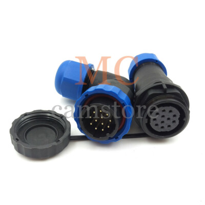 12pin Waterproof Docking Connector,SD20 Motor Charger Plug Socket Connector Kit