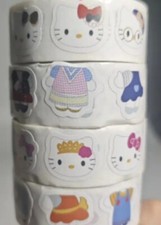 2000 Pc Sticker Seals Mini Roll Hello Kitty Dress-up Dress Up Fun Mix Match NEW