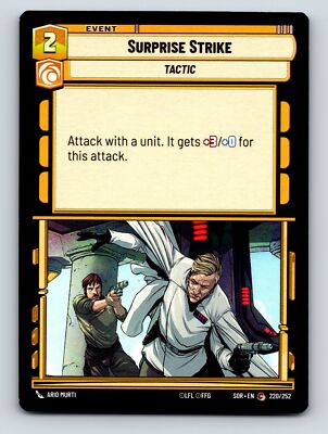 Command Tactic Surprise Strike Event Card Aggression Instant 2C NoHP 3P
