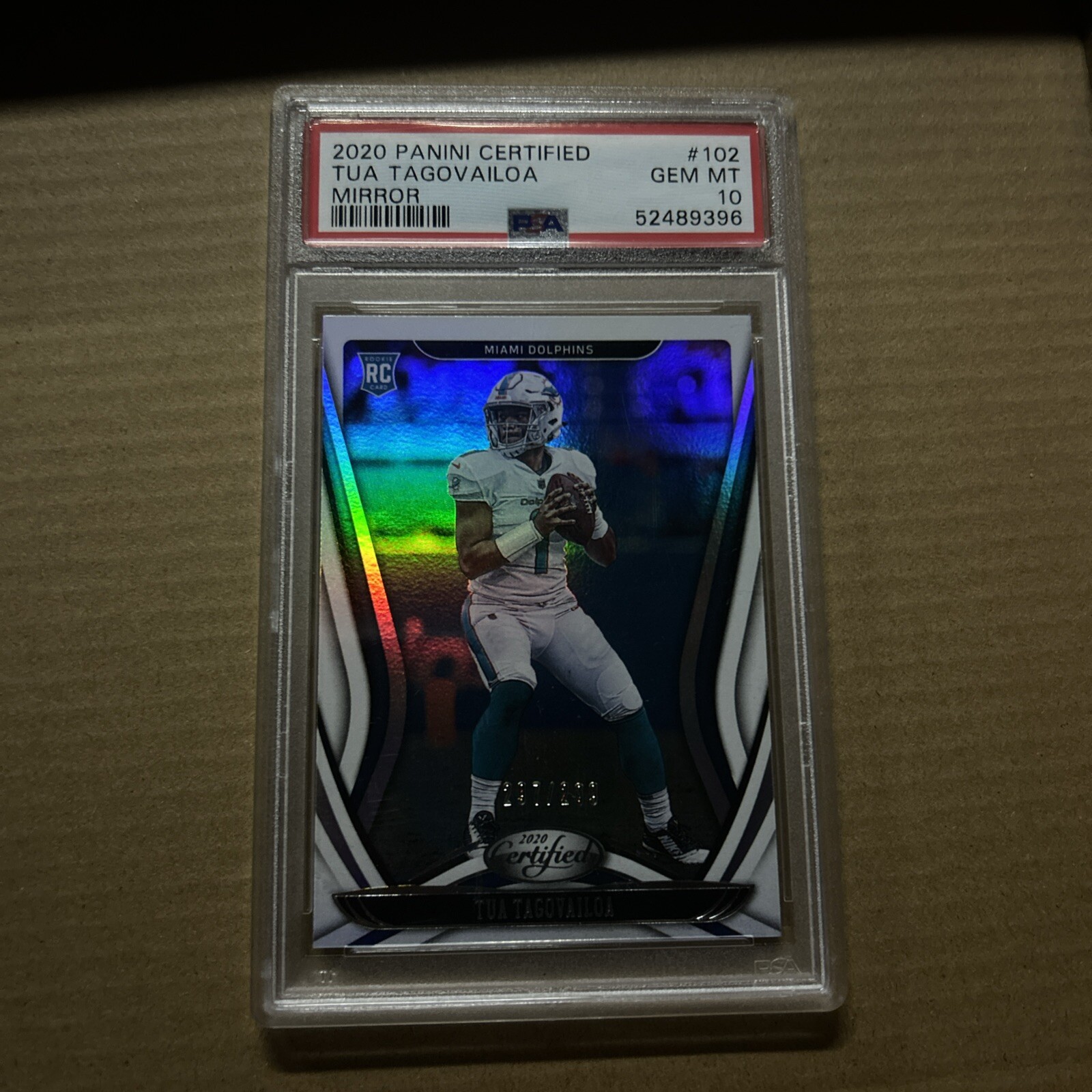Tua Tagovailoa 2020 Panini Certified Rookie Mirror /299 MIAMI DOLPHINS 🔥🔥