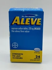 Aleve Naproxen Sodium Tablets 220mg 24 Caplets  Ex 2026 Box Damaged