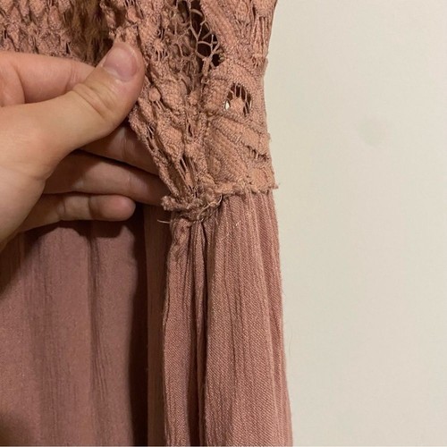 Free People One Adela Maxi Dress in Dusty Rose size Small - Picture 10 of 10