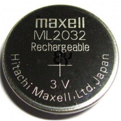 ML2032 Lithium-Akku 3,0 Volt 65mAh ø20x3,2mm aufladbare Knopfzelle CR2032 Maxell