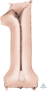 Number-One-1-1st-First-ROSE-GOLD-Girl-Birthday-Party-34-034-Mylar-Balloon