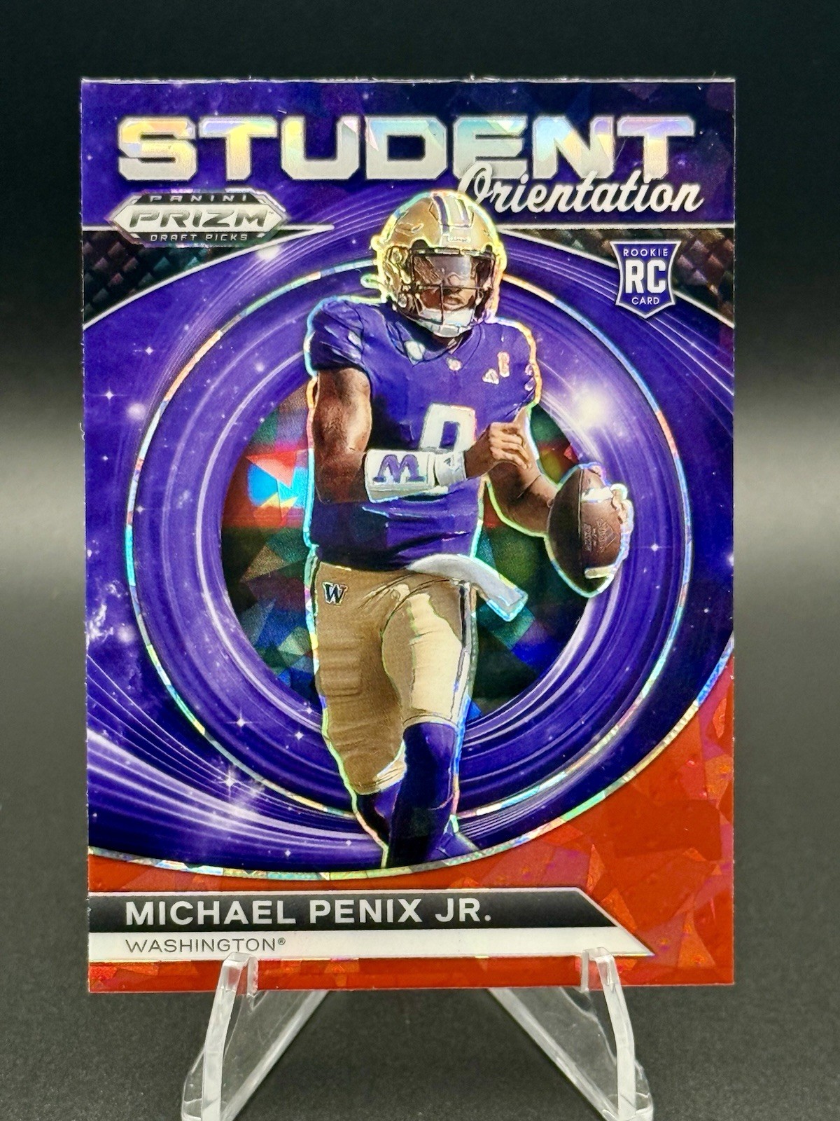 2024 Prizm Draft Picks - Student Orientation Michael Penix Jr. Red ice Przim