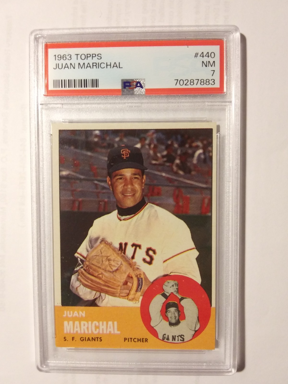 1963 Topps Baseball #440 Juan Marichal PSA 7 NM