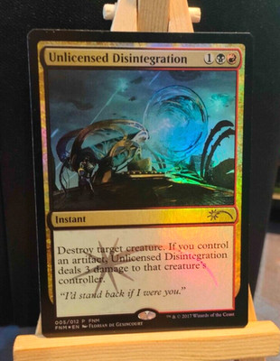 Unlicensed Disintegration FOIL - FNM Promo - Kaladesh - Rare - NM - MTG